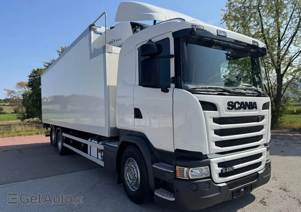 SCANIA Scania G 490 / CHŁODNIA + WINDA / 23 PALETY / EURO6 / OŚ SKRĘTNA / CARRIER 850 / ASO 