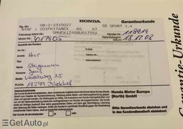 HONDA Civic 1.4i-DSi Sport