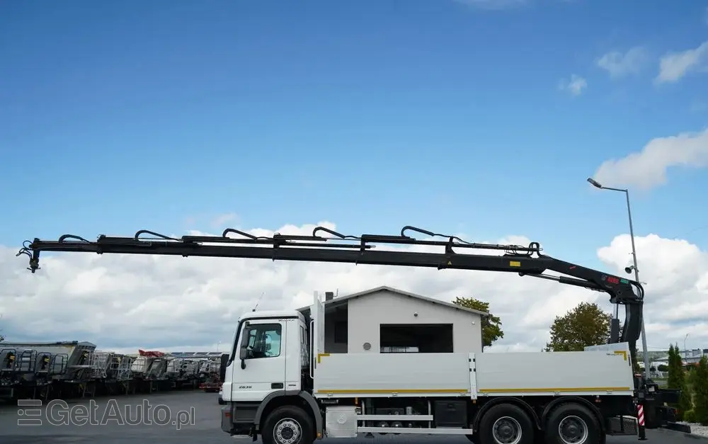 MERCEDES-BENZ ACTROS 2636 / 6x4 / SKRZYNIOWY 6,5 M + HDS HIAB / MOCNA PODŁOGA / STEROWANIE RADIOWE / ROTATOR / SPROWADZONY 