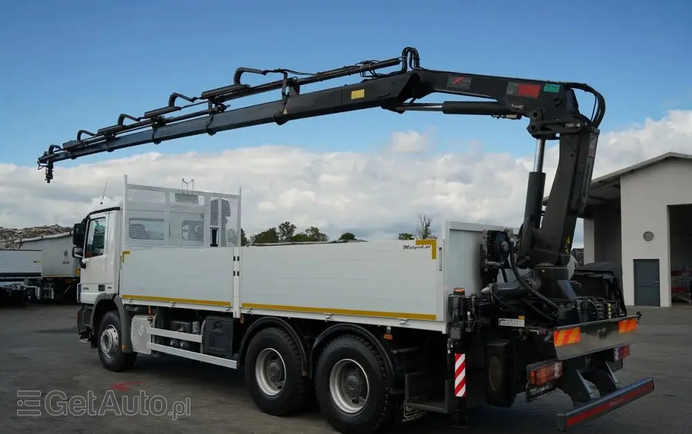 MERCEDES-BENZ ACTROS 2636 / 6x4 / SKRZYNIOWY 6,5 M + HDS HIAB / MOCNA PODŁOGA / STEROWANIE RADIOWE / ROTATOR / SPROWADZONY 