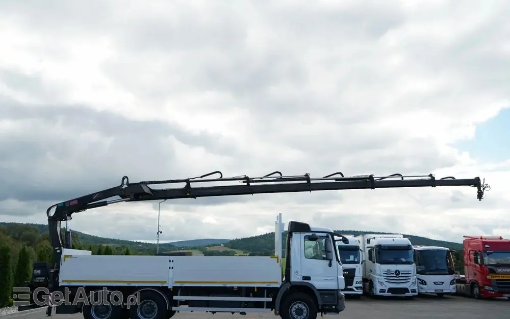 MERCEDES-BENZ ACTROS 2636 / 6x4 / SKRZYNIOWY 6,5 M + HDS HIAB / MOCNA PODŁOGA / STEROWANIE RADIOWE / ROTATOR / SPROWADZONY 
