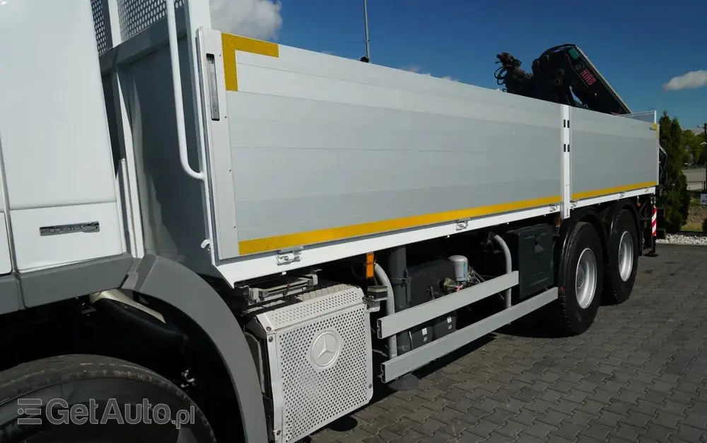 MERCEDES-BENZ ACTROS 2636 / 6x4 / SKRZYNIOWY 6,5 M + HDS HIAB / MOCNA PODŁOGA / STEROWANIE RADIOWE / ROTATOR / SPROWADZONY 