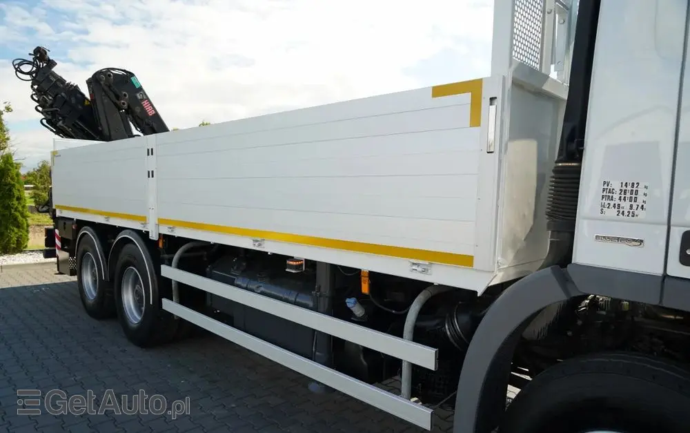 MERCEDES-BENZ ACTROS 2636 / 6x4 / SKRZYNIOWY 6,5 M + HDS HIAB / MOCNA PODŁOGA / STEROWANIE RADIOWE / ROTATOR / SPROWADZONY 