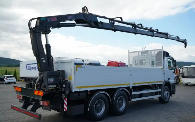 MERCEDES-BENZ ACTROS 2636 / 6x4 / SKRZYNIOWY 6,5 M + HDS HIAB / MOCNA PODŁOGA / STEROWANIE RADIOWE / ROTATOR / SPROWADZONY 