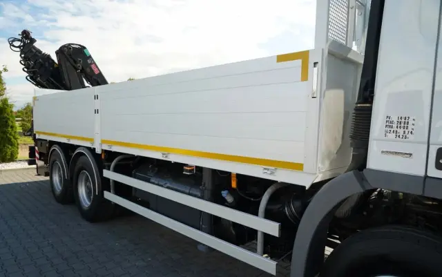 MERCEDES-BENZ ACTROS 2636 / 6x4 / SKRZYNIOWY 6,5 M + HDS HIAB / MOCNA PODŁOGA / STEROWANIE RADIOWE / ROTATOR / SPROWADZONY 