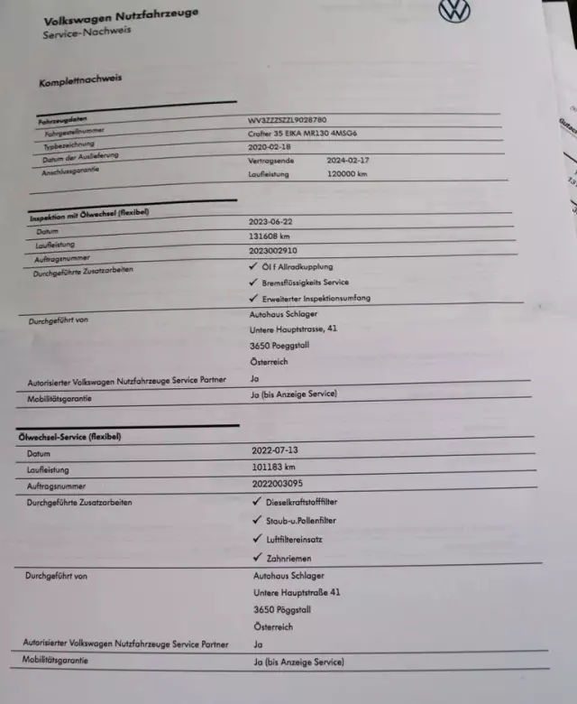 VOLKSWAGEN CRAFTER II 4MOTION 1-KABINA 