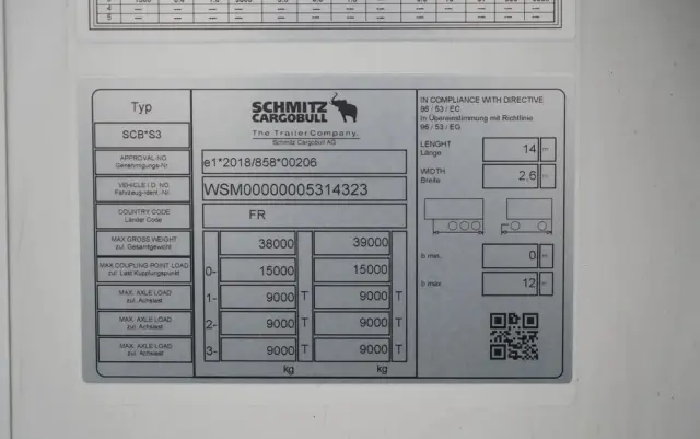 SCHMITZ CARGOBULL CHŁODNIA / AGREGAT SCHMITZ TKM / 2x OŚ PODNOSZONA / KOSZ NA PALETY / 2023 ROK / 