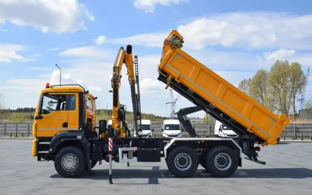 MAN TGS 26.400 / 6x4 / EURO 6 / UDT / HDS FASSI 165 / WYSUW x3 / ROTATOR / CHWYTAK / STEROWANIE RADIOWE / WZMOCNIONA RAMA / WYWROTKA / HYDROBURTA / AUTOMAT / 2017 / NOWE OPONY - 100% / NISKI PRZEBIEG / STAN IDEALNY / SPROWADZONY 