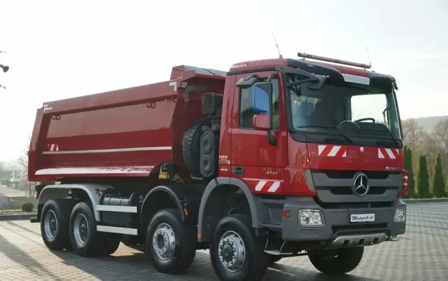 MERCEDES-BENZ ACTROS 4141 / 8X6 / WYWROTKA TYLNOZSYPOWA / MEILLER KIPPER 5.3M / MANUAL / 