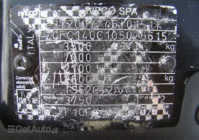 IVECO DAILY 40 C 17 3.0TDI CLIXSTAR PRAWOJAZDY E DO B 3400KGŁADOWNOŚCI 