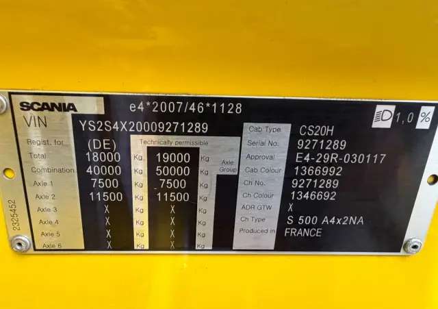 SCANIA Scania S500 z Niemiec kontrakt ASO Scania 2020 bez EGR 