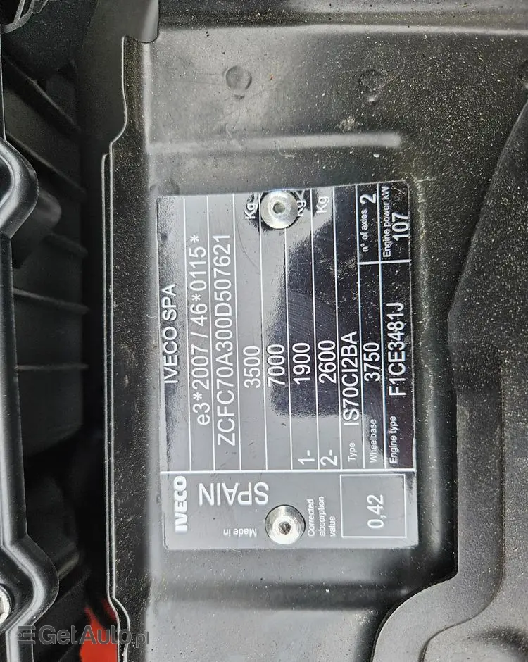 IVECO DAILY 70 C 15 3.0TDI 3.5T 3.65M WYWROTKA 