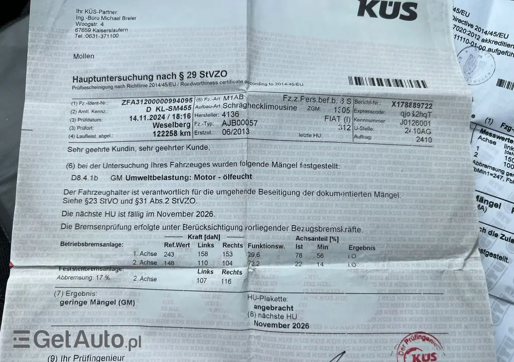 FIAT 500 1.2 8V Lounge Euro5