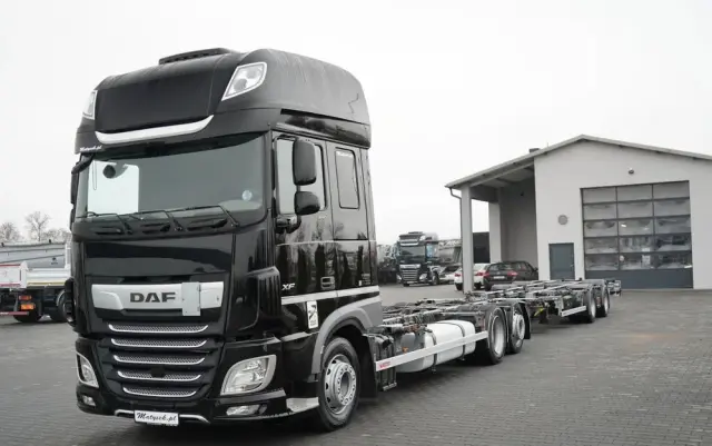 DAF XF 480 / BDF / 6X2 / ZESTAW TANDEM / SSC / KLIMATYZACJA POSTOJOWA / OŚ PODNOSZONA / WECON / MEGA 