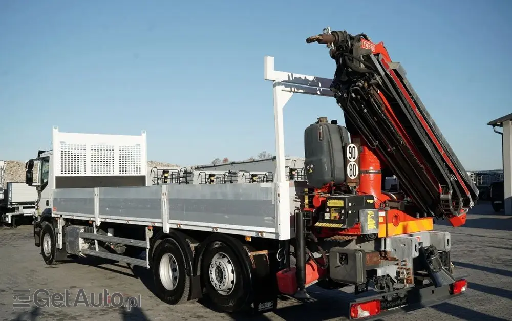 IVECO STRALIS 460 / 6X2 / SKRZYNIOWY 8,1 m + HDS FASSI. F185 MAX UDŹWIG 5 500 KG / STEROWANIE RADIOWE / ROTATOR / 