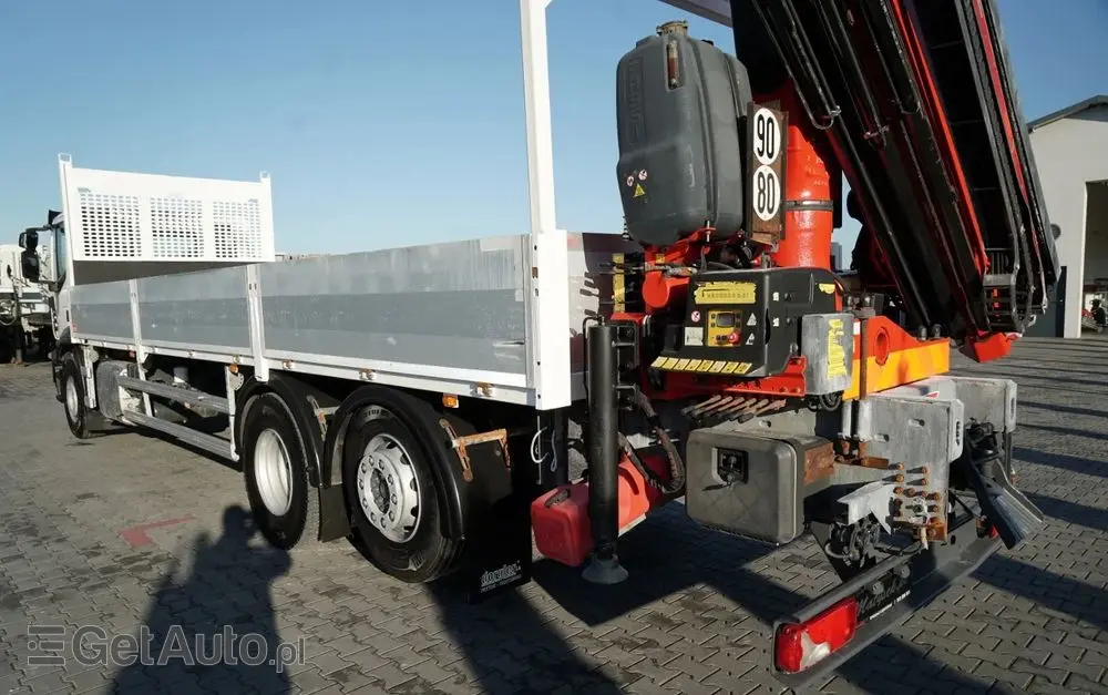 IVECO STRALIS 460 / 6X2 / SKRZYNIOWY 8,1 m + HDS FASSI. F185 MAX UDŹWIG 5 500 KG / STEROWANIE RADIOWE / ROTATOR / 