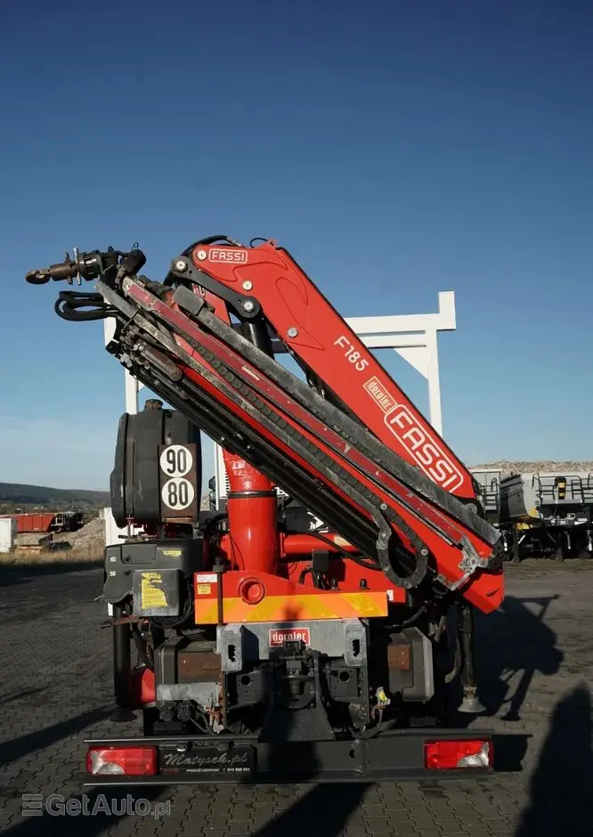 IVECO STRALIS 460 / 6X2 / SKRZYNIOWY 8,1 m + HDS FASSI. F185 MAX UDŹWIG 5 500 KG / STEROWANIE RADIOWE / ROTATOR / 