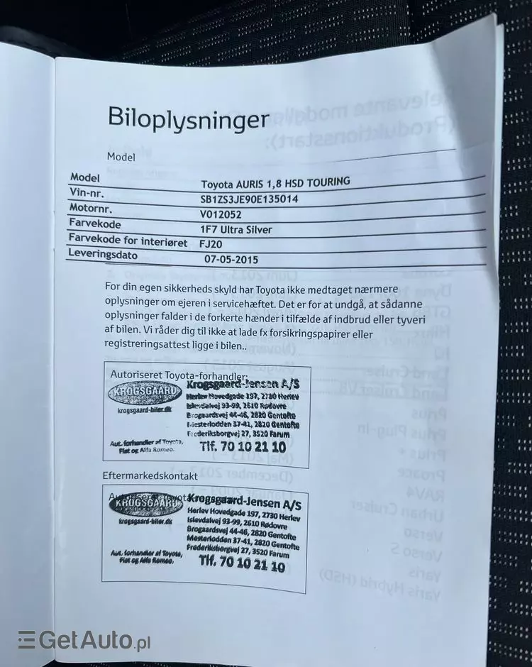 TOYOTA Auris 1.8 VVT-i Hybrid Automatik Touring Sports Cool