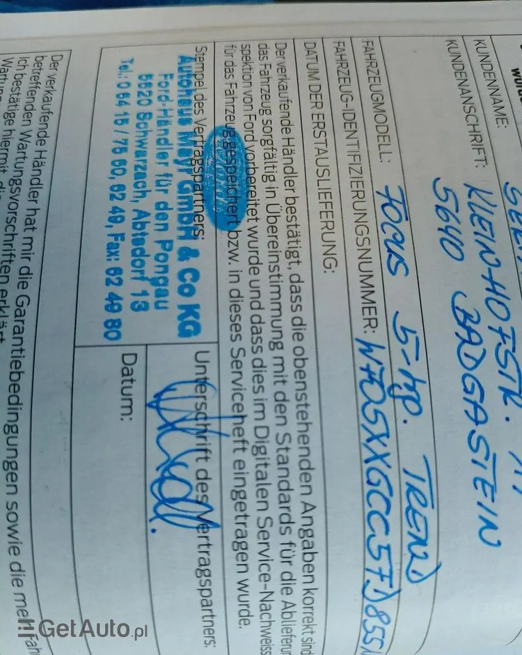 FORD Focus 1.0 EcoBoost 99g Trend