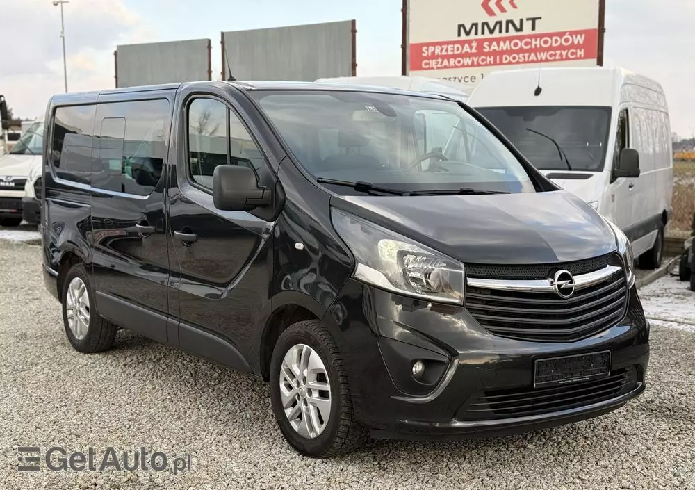 OPEL VIVARO 145KM/ Brygadówka 5 osób/rej.na 8/Klima/Tempomat/Kamera/Hak/fv Vat 23% 