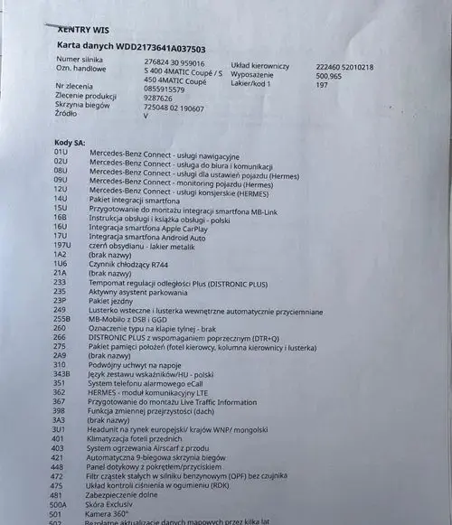 MERCEDES-BENZ Klasa S 