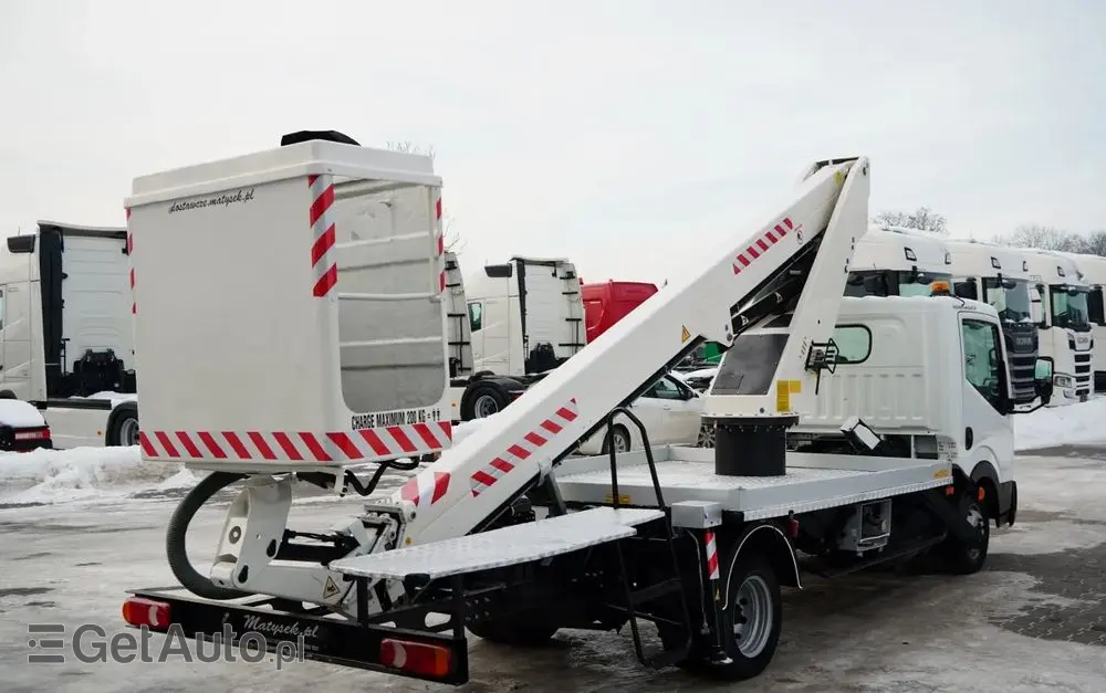 NISSAN CABSTAR / ZWYŻKA 20 METRÓW / GSR E200TE4 /  BLIŹNIAK / UDŹWIG - 200 kg / 4 PODPORY 