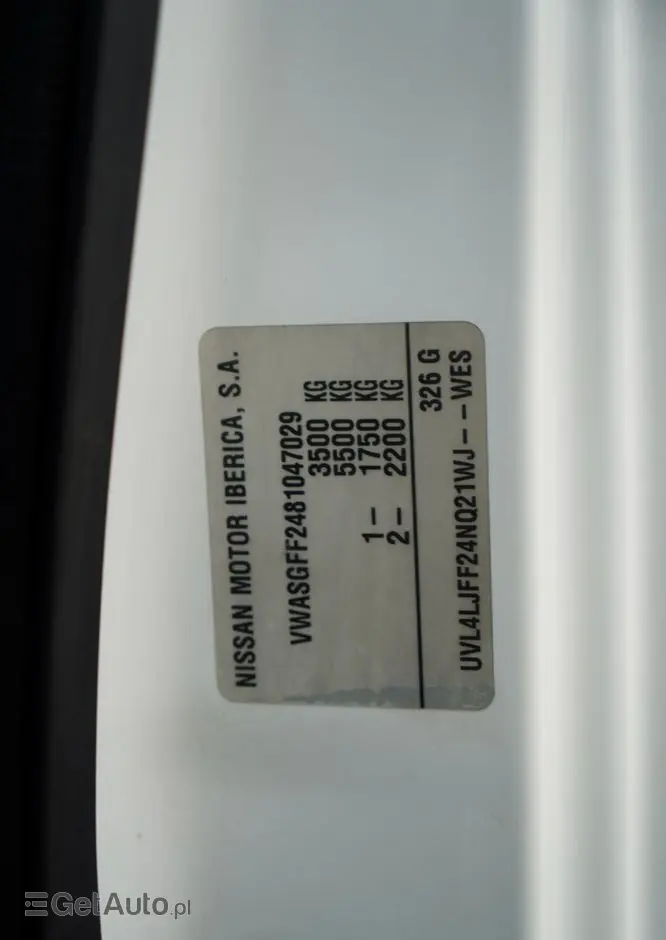 NISSAN CABSTAR / ZWYŻKA 20 METRÓW / GSR E200TE4 /  BLIŹNIAK / UDŹWIG - 200 kg / 4 PODPORY 