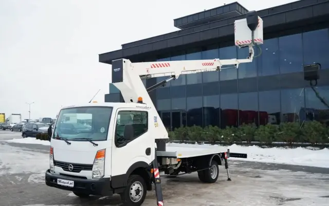 NISSAN CABSTAR / ZWYŻKA 20 METRÓW / GSR E200TE4 /  BLIŹNIAK / UDŹWIG - 200 kg / 4 PODPORY 