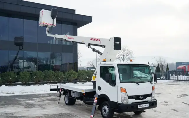 NISSAN CABSTAR / ZWYŻKA 20 METRÓW / GSR E200TE4 /  BLIŹNIAK / UDŹWIG - 200 kg / 4 PODPORY 