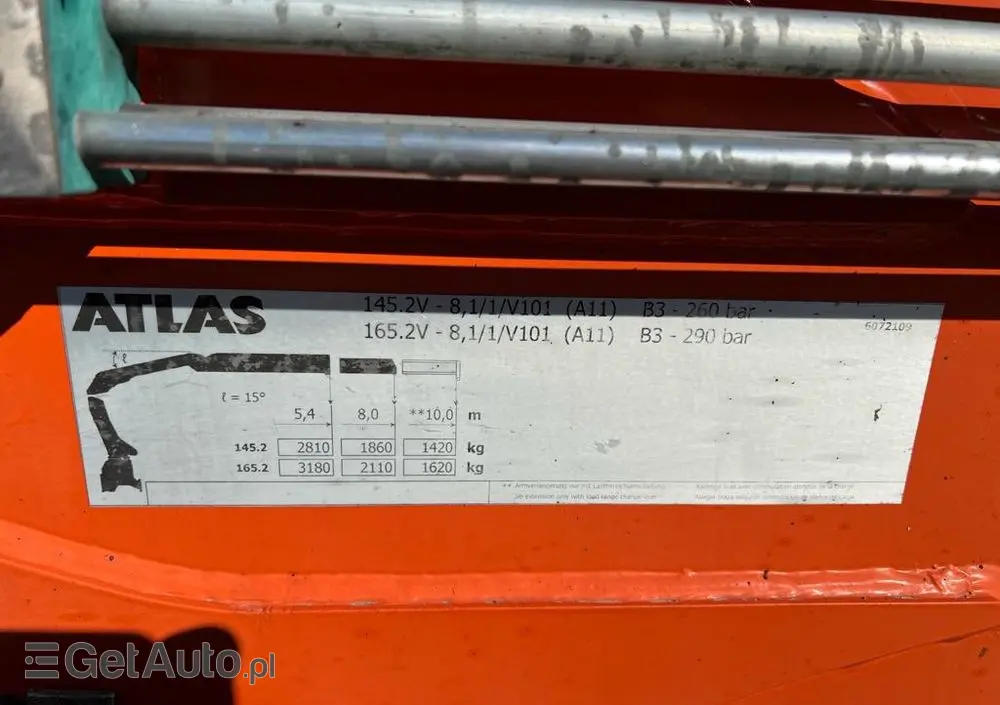 MAN 26.460 TGX skrzyniowy z HDS ATLAS 165, 518 t.km. 