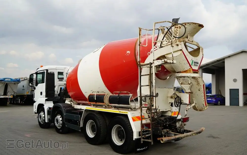 MAN TGS 32.400 / 8x4 / BETONOMIESZARKA LIEBHERR   / GRUSZKA 9 M3 / ALUFELGI / EURO 5 