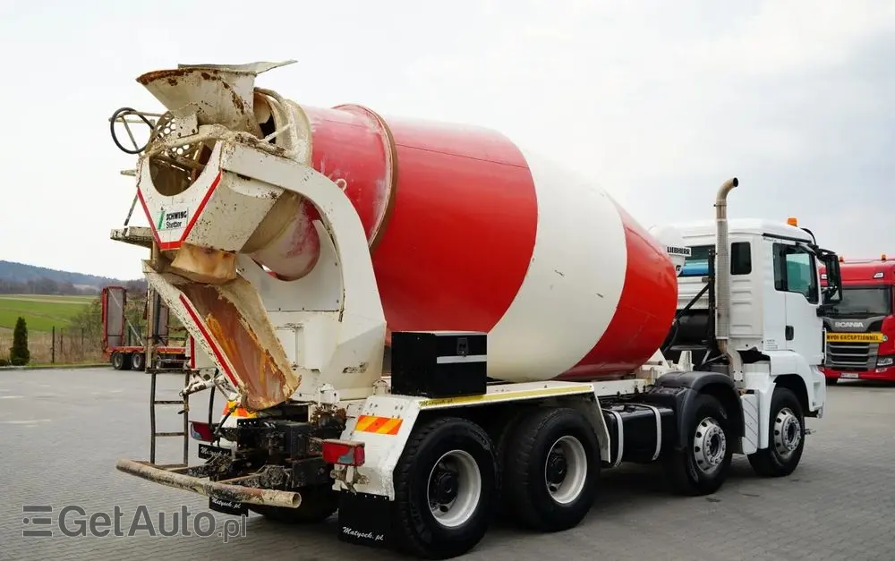 MAN TGS 32.400 / 8x4 / BETONOMIESZARKA LIEBHERR   / GRUSZKA 9 M3 / ALUFELGI / EURO 5 