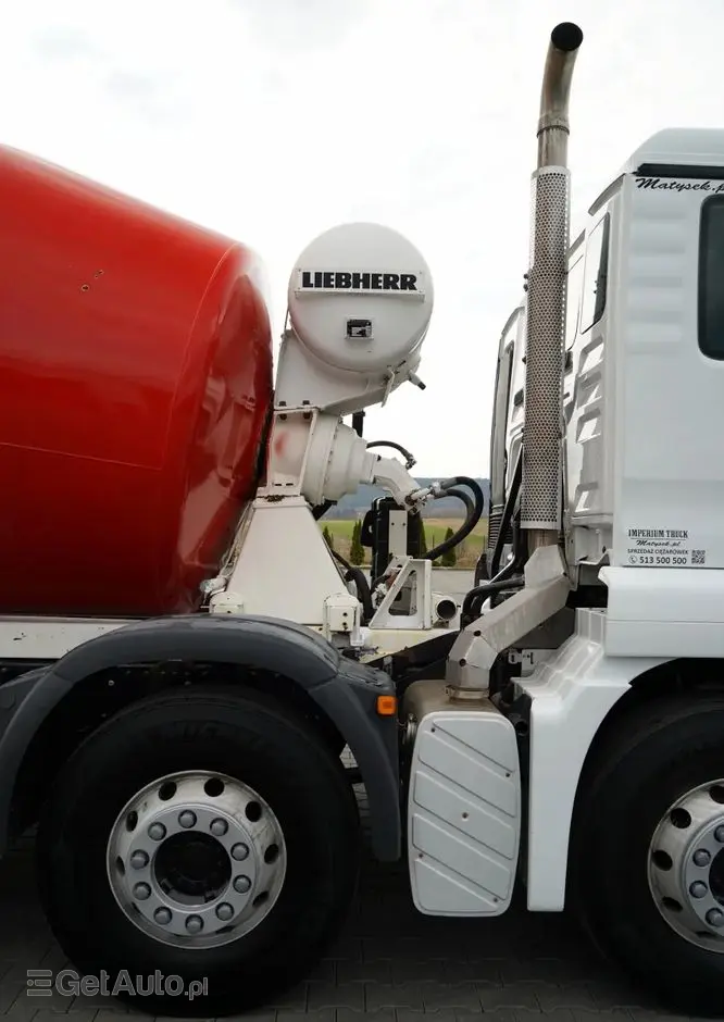 MAN TGS 32.400 / 8x4 / BETONOMIESZARKA LIEBHERR   / GRUSZKA 9 M3 / ALUFELGI / EURO 5 