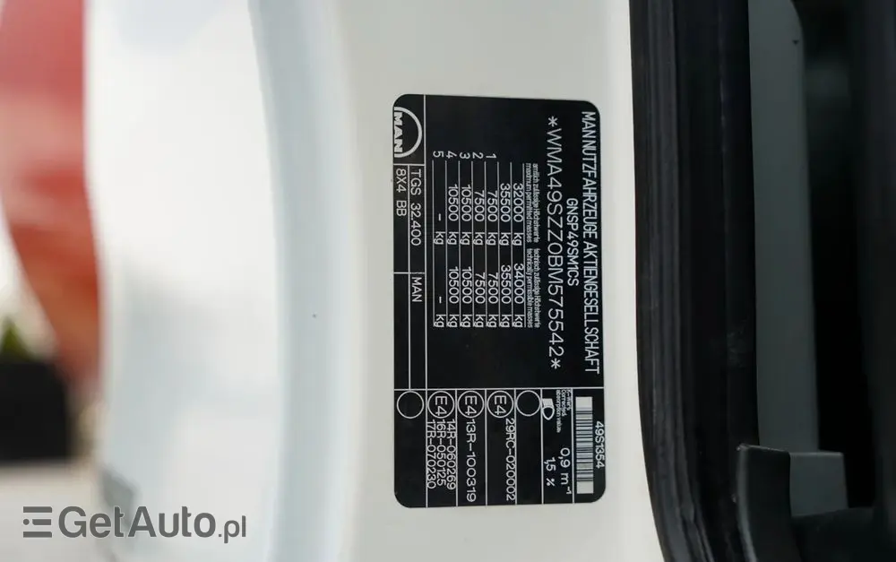 MAN TGS 32.400 / 8x4 / BETONOMIESZARKA LIEBHERR   / GRUSZKA 9 M3 / ALUFELGI / EURO 5 