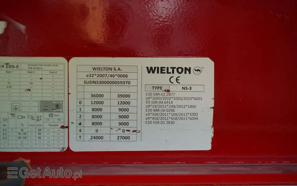 WIELTON FIRANKA STANDARD / MULDA DO STALI - 9 M / OŚ PODNOSZONA / SAF / COILMULDA 