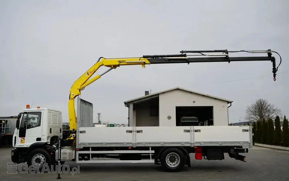IVECO 180E25 / 4X2 / SKRZYNIOWY 7,5m + HDS HYVA HB150X MAX UDŹWIG 5 200KG / STEROWNIE RADIOWE  / ROTATOR / AUTOMAT 