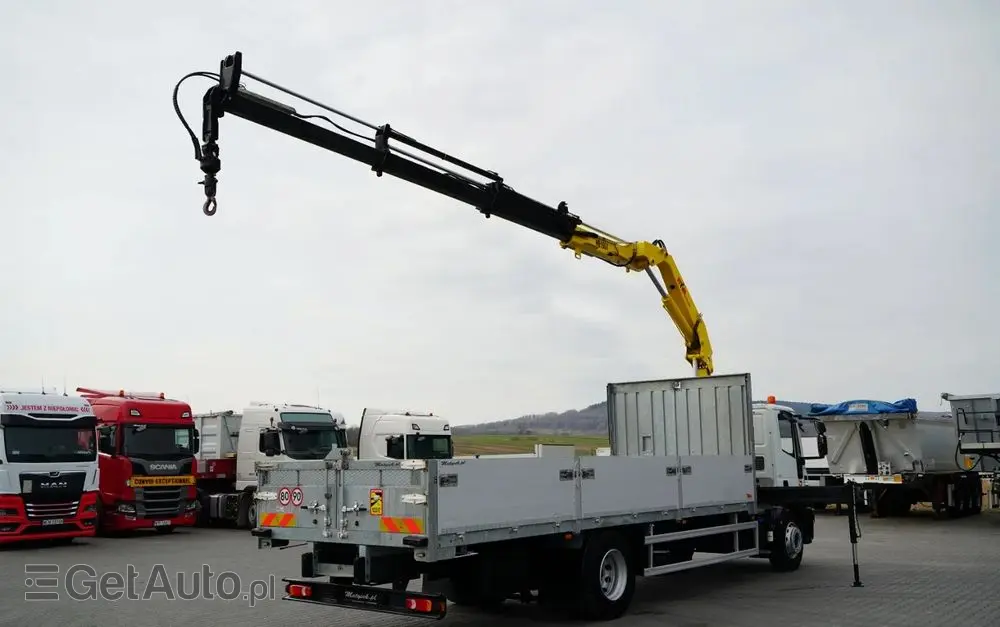 IVECO 180E25 / 4X2 / SKRZYNIOWY 7,5m + HDS HYVA HB150X MAX UDŹWIG 5 200KG / STEROWNIE RADIOWE  / ROTATOR / AUTOMAT 