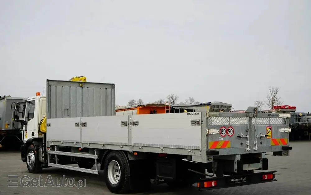 IVECO 180E25 / 4X2 / SKRZYNIOWY 7,5m + HDS HYVA HB150X MAX UDŹWIG 5 200KG / STEROWNIE RADIOWE  / ROTATOR / AUTOMAT 