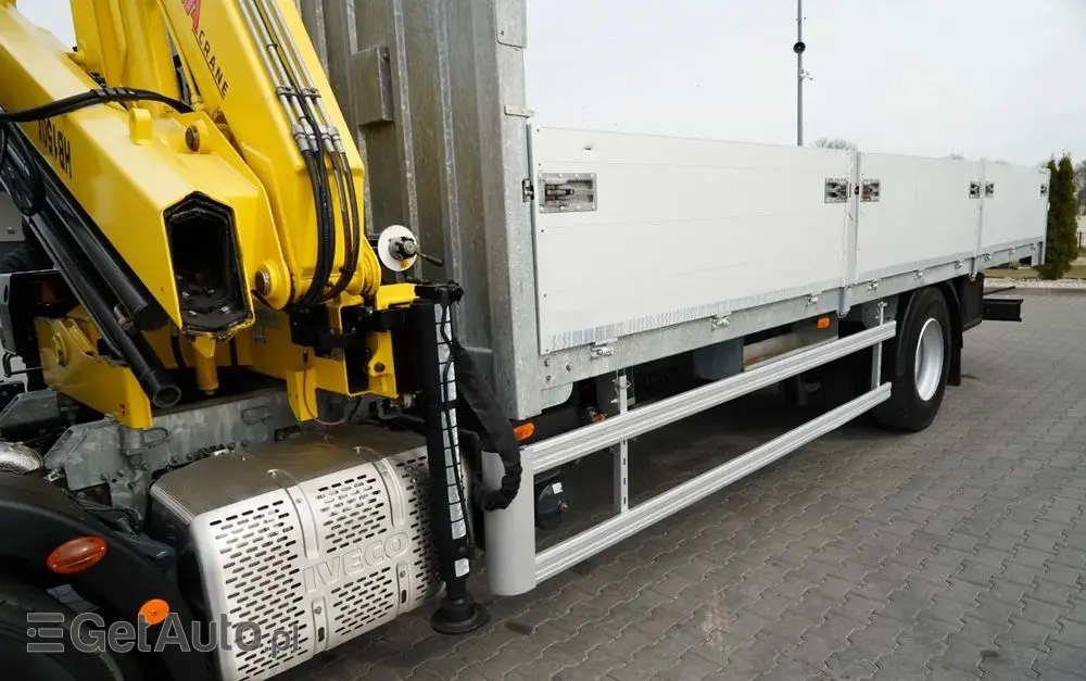 IVECO 180E25 / 4X2 / SKRZYNIOWY 7,5m + HDS HYVA HB150X MAX UDŹWIG 5 200KG / STEROWNIE RADIOWE  / ROTATOR / AUTOMAT 