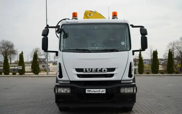 IVECO 180E25 / 4X2 / SKRZYNIOWY 7,5m + HDS HYVA HB150X MAX UDŹWIG 5 200KG / STEROWNIE RADIOWE  / ROTATOR / AUTOMAT 