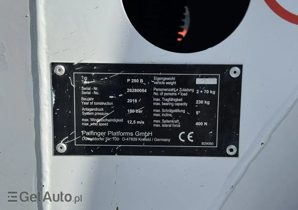 MERCEDES-BENZ Sprinter Zwyżka Podnośnik Koszowy PALFINGER P280 B UDT 