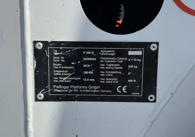 MERCEDES-BENZ Sprinter Zwyżka Podnośnik Koszowy PALFINGER P280 B UDT 