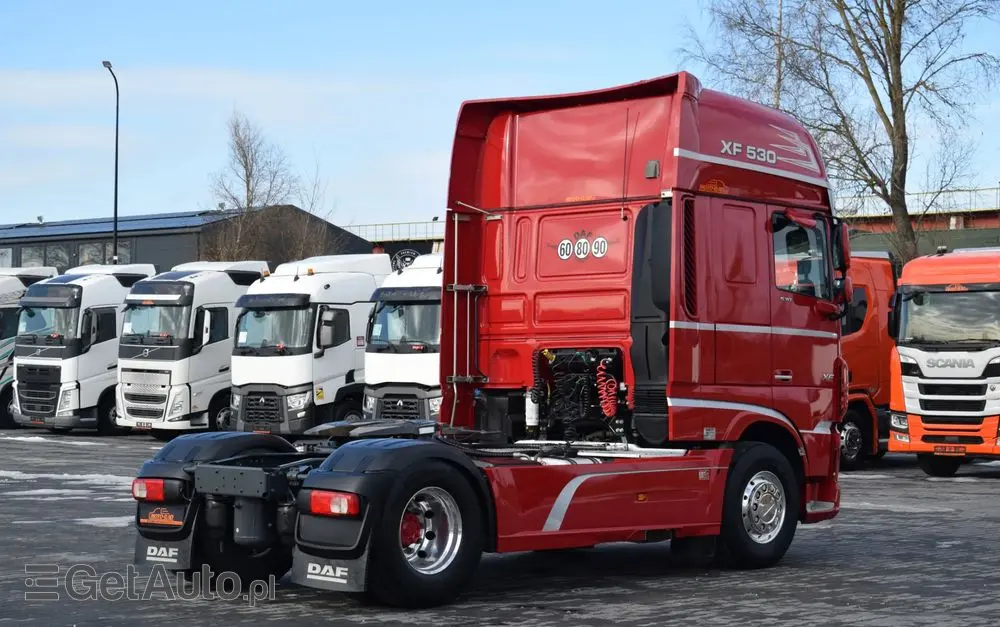 DAF XF530 / SUPER SPACE CAB / HYDRAULIKA / RETARDER / KLIMATYZACJA POSTOJOWA / ACC / NAWIGACJA / KLIMA / LEDY / FULL SPILERY / FULL OPCJA / WERSJA PREMIUM / SERWISOWANY / SPROWADZONY 