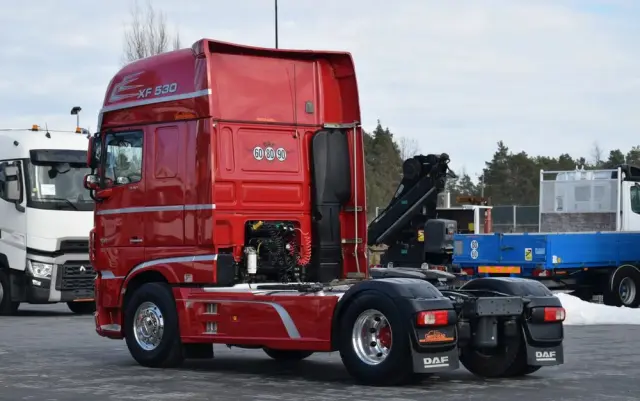 DAF XF530 / SUPER SPACE CAB / HYDRAULIKA / RETARDER / KLIMATYZACJA POSTOJOWA / ACC / NAWIGACJA / KLIMA / LEDY / FULL SPILERY / FULL OPCJA / WERSJA PREMIUM / SERWISOWANY / SPROWADZONY 