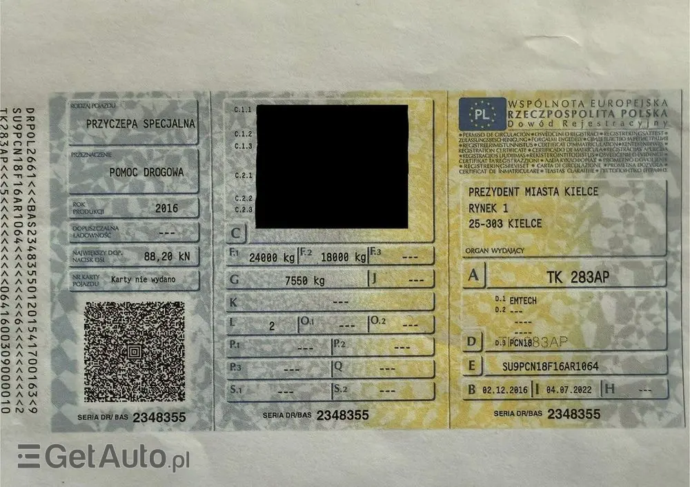 EMTECH 2 osiowa PCN 18 TIEFBETT Zagłębiana Rozciągana Oś Skrętna UNIKAT 