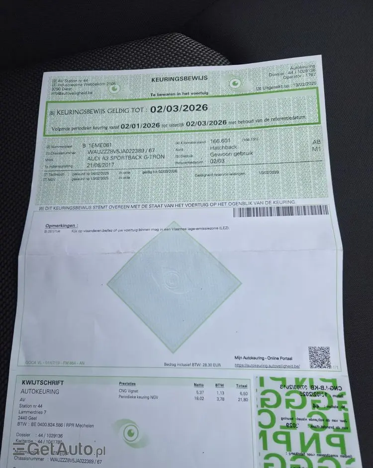 AUDI A3 Sportback 1.4 TFSI g-tron sport