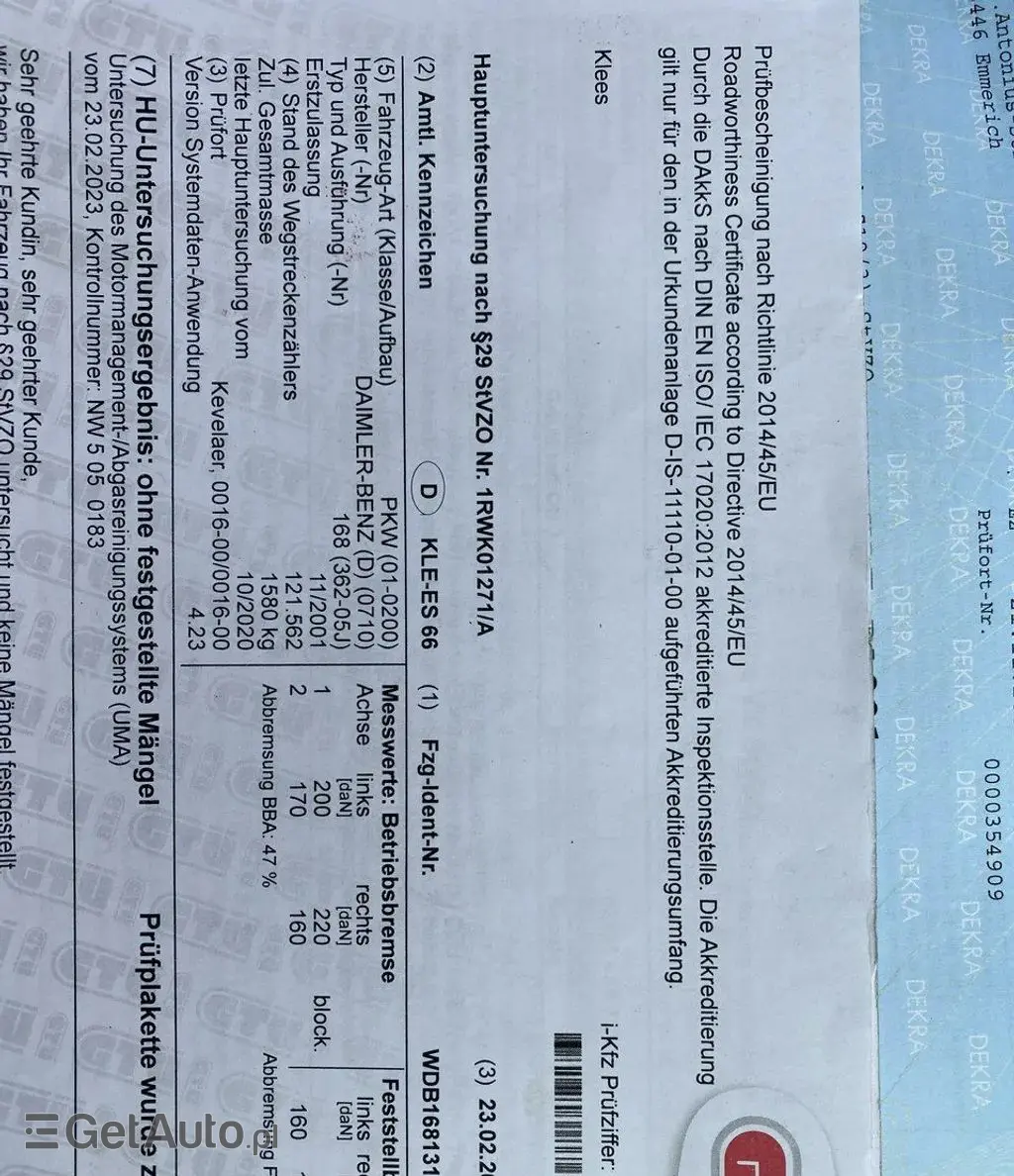 MERCEDES-BENZ Klasa A 