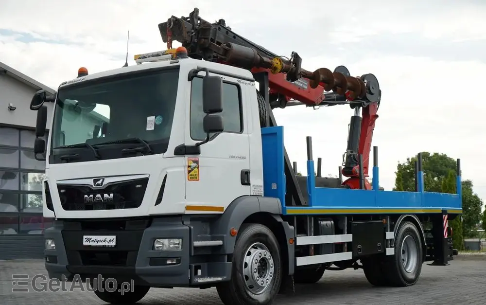 MAN TGM 15 .290 / HDS HC 190 + WIERTŁO 2 mb / WIERTNICA / STEROWANIE RADIOWE / EURO 6 /  MANUAL / 2019 ROK 