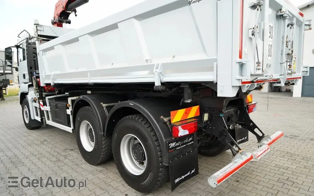 MAN TGS 33.360 / 6x4 / WYWROTKA + HDS HMF 1820 K-RC / wysów 10m / HYDROBURTA / CHWYTAK / NAVI / MANUAL / SPROWADZONY 