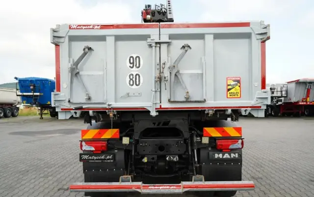 MAN TGS 33.360 / 6x4 / WYWROTKA + HDS HMF 1820 K-RC / wysów 10m / HYDROBURTA / CHWYTAK / NAVI / MANUAL / SPROWADZONY 